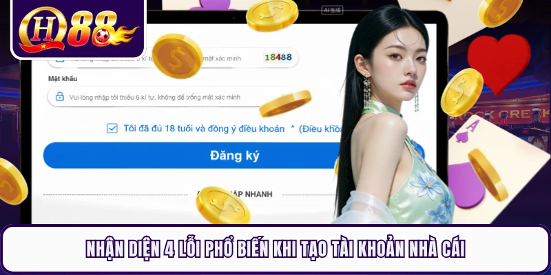 Nhận diện 4 lỗi phổ biến khi tạo tài khoản nhà cái 